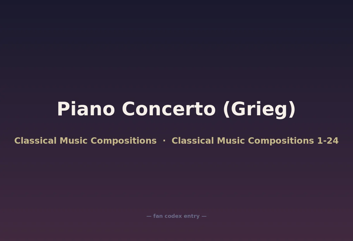 Piano Concerto (Grieg)