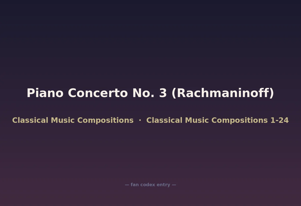 Piano Concerto No. 3 (Rachmaninoff)
