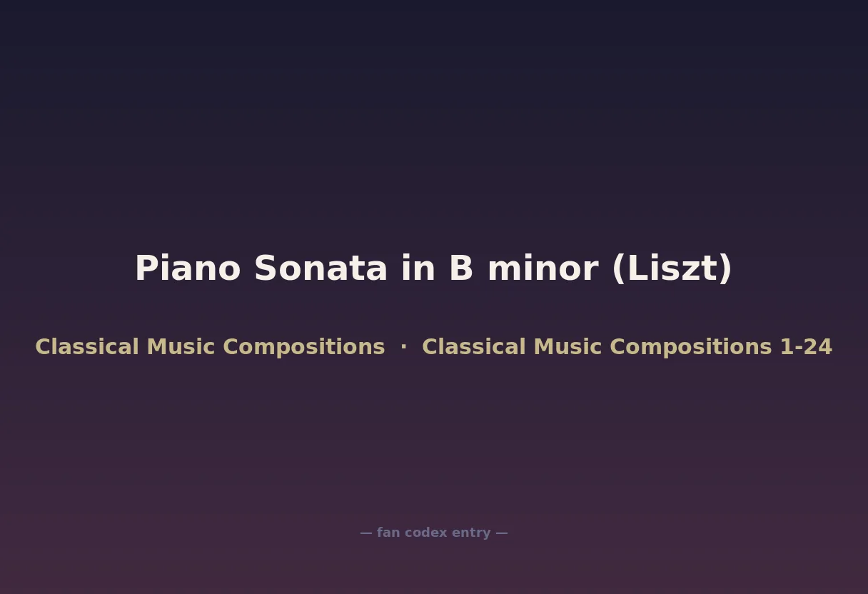 Piano Sonata in B minor (Liszt)