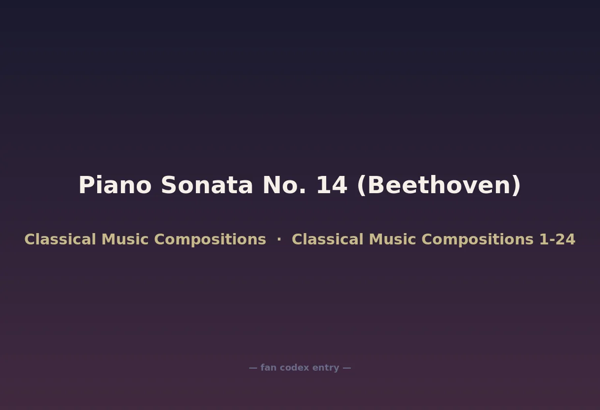 Piano Sonata No. 14 (Beethoven)