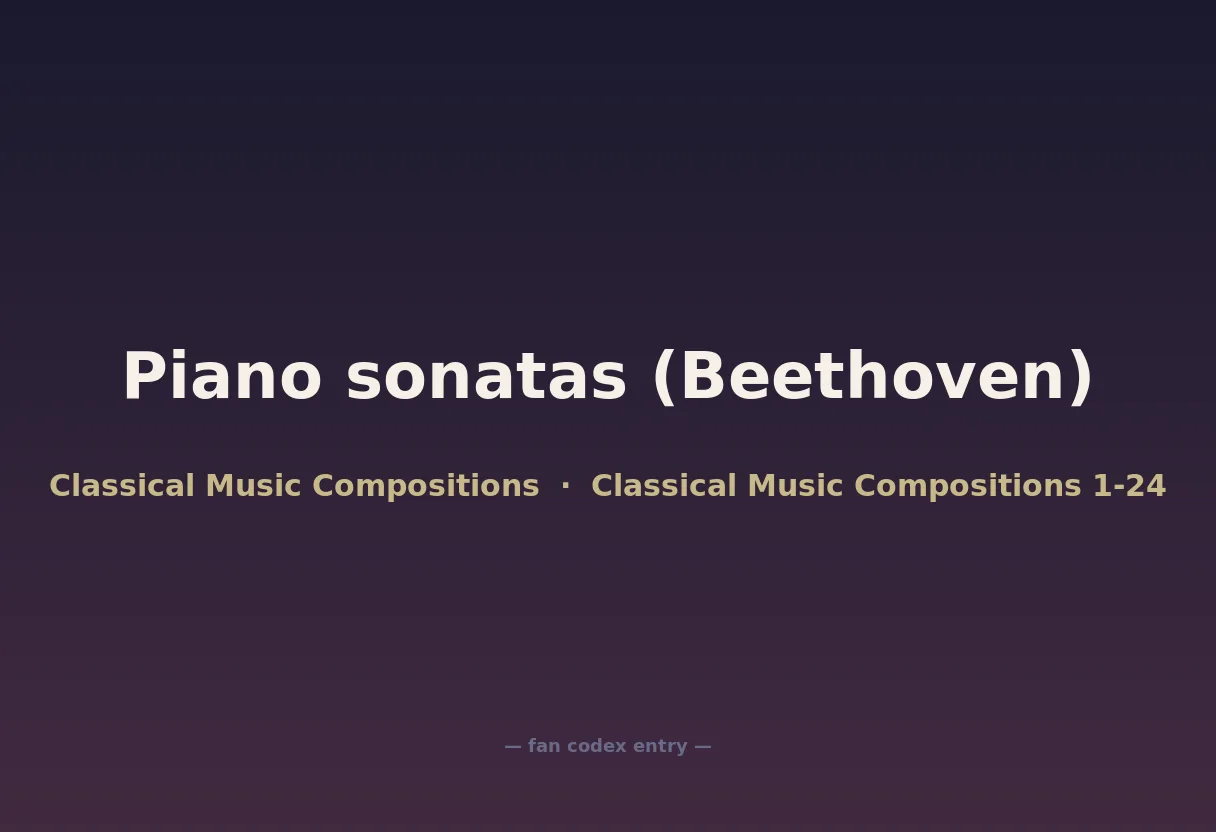 Piano sonatas (Beethoven)
