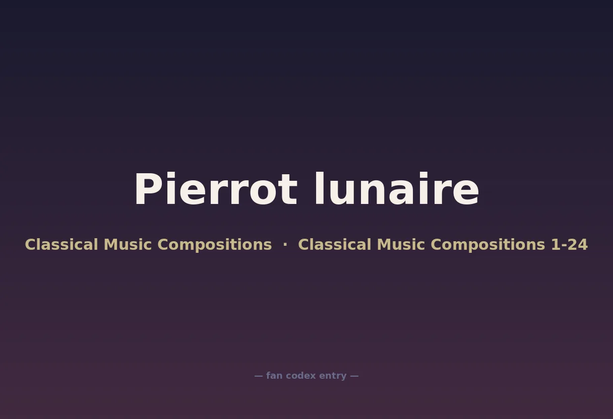 Pierrot lunaire
