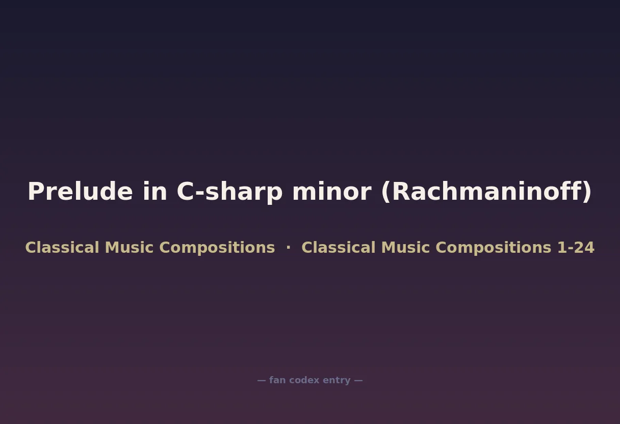 Prelude in C-sharp minor (Rachmaninoff)