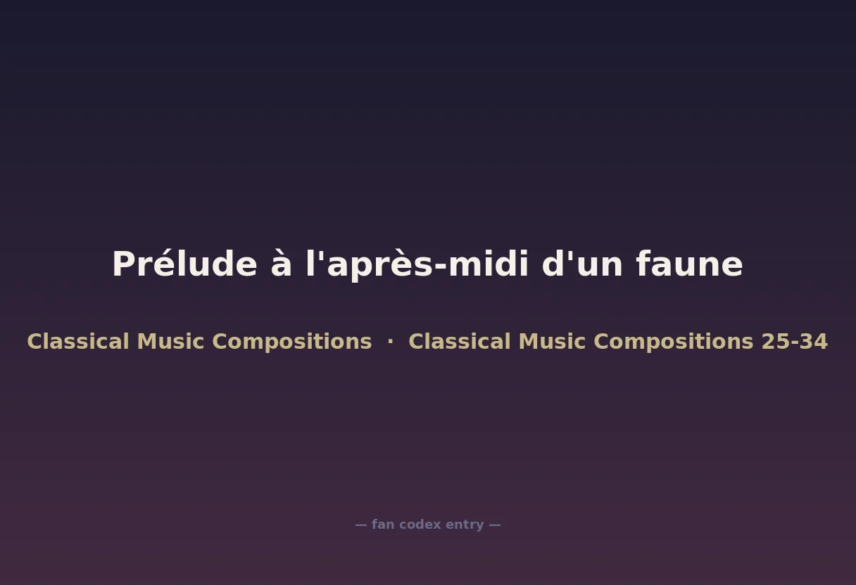 Prélude à l'après-midi d'un faune