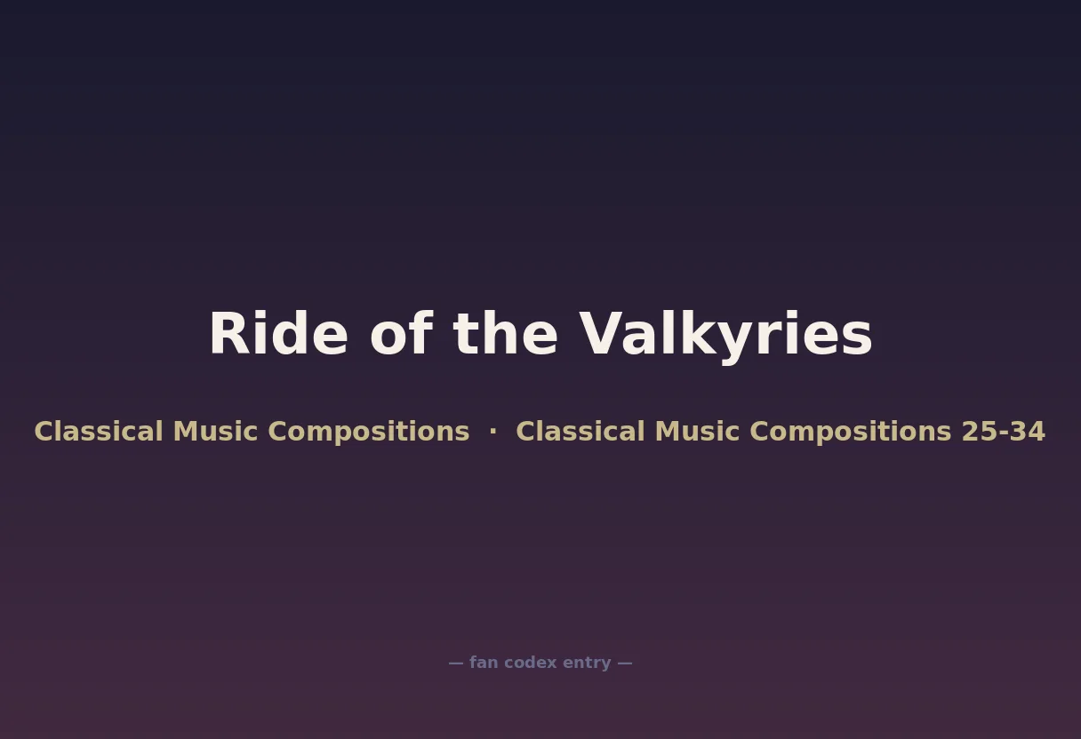 Ride of the Valkyries